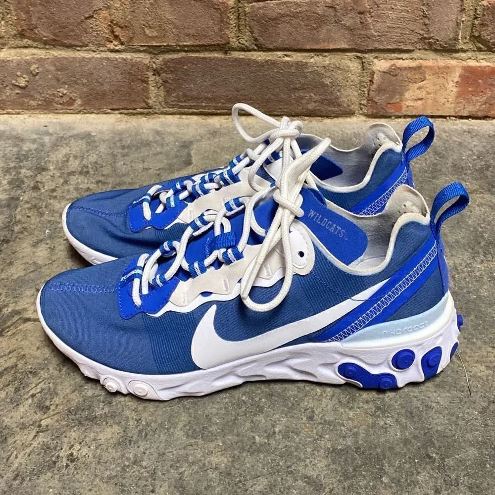 Nike Royal Blue Kentucky Wildcats React Element 55 Sneakers Size 6.5